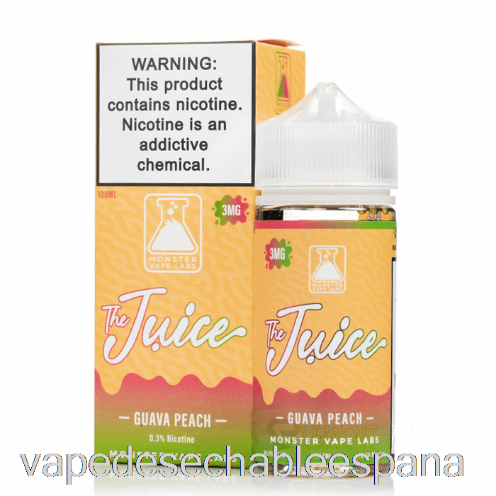 Vape Desechable España Guayaba Melocotón - El Jugo - 100ml 3mg